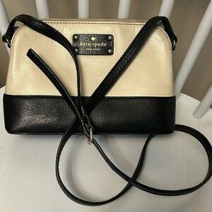 EUC Kate Spade Black and Cream Crossbody Bag